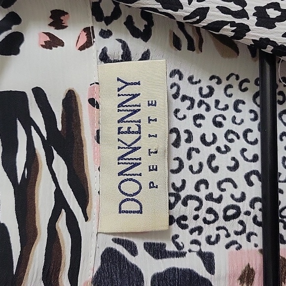 Donn Kenny Vintage 70s/80s Animal Print Button Down Short Sleeve Top, XL - Picture 2 of 7